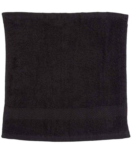 Towel City Luxury Face Cloth - Black - ONE